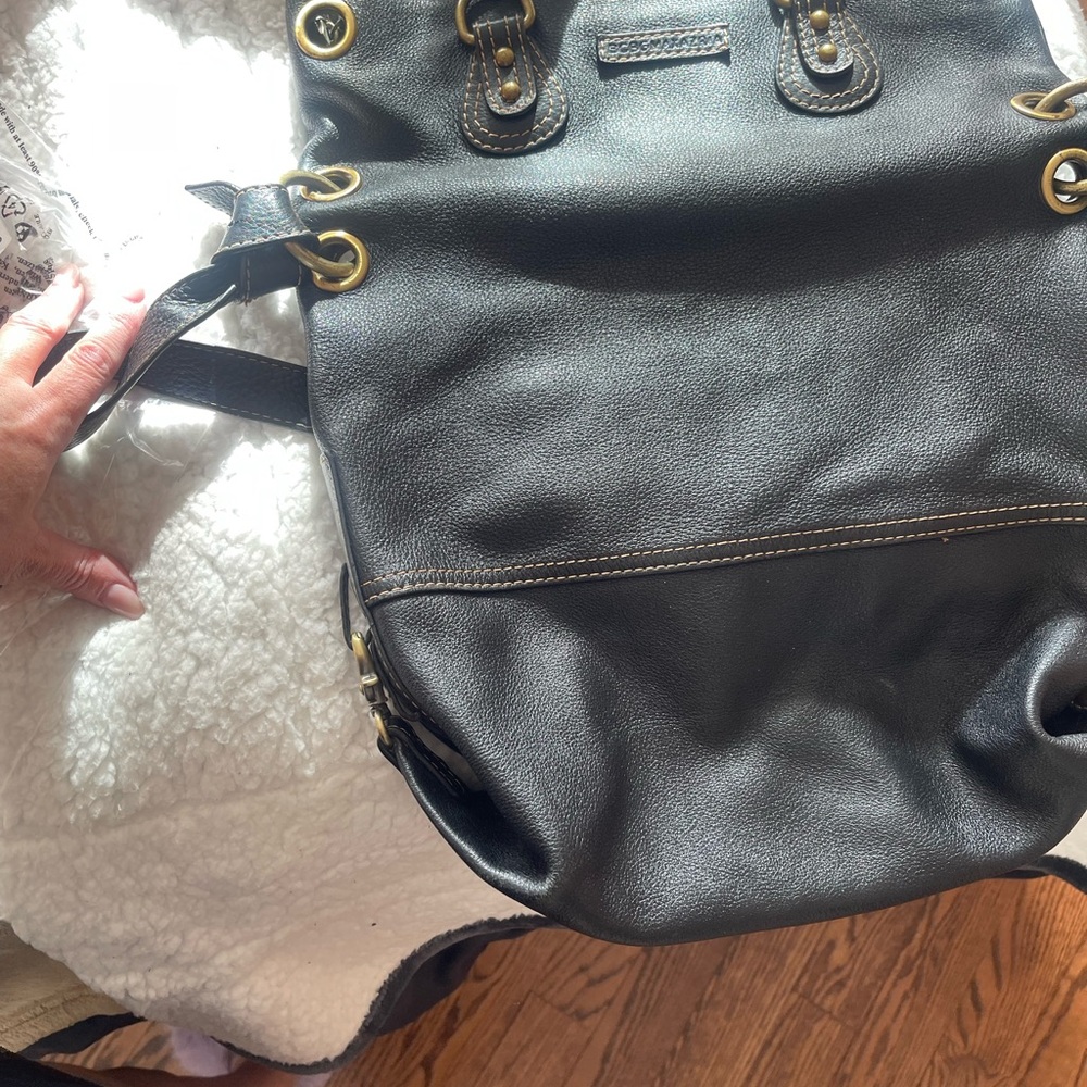 Black Leather Shoulder Bag